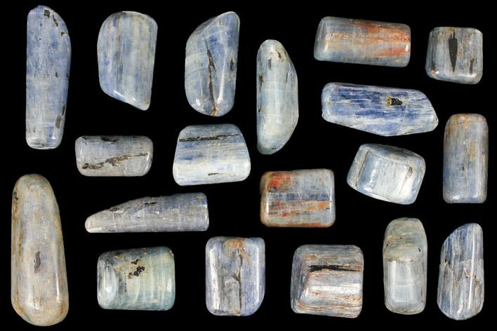 Lb Vibrant, Blue Kyanite Tumbled Stones From Brazil - Pieces #116248
